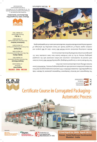 Certificate Course In Corrugated Packaging A